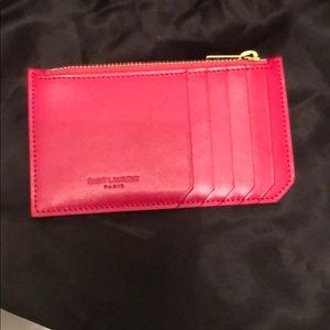 NEW w/o tags Saint Laurent card holder - Pink